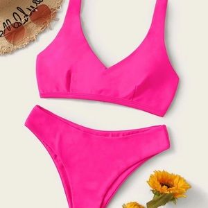 Hot Pink SHEIN Bikini